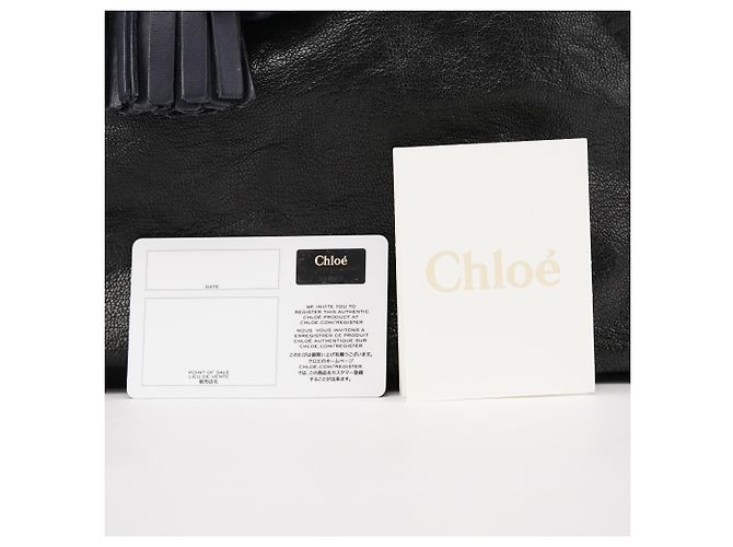 Chloé Borsa tote in pelle scamosciata rosa e nera con nappe - vista 10