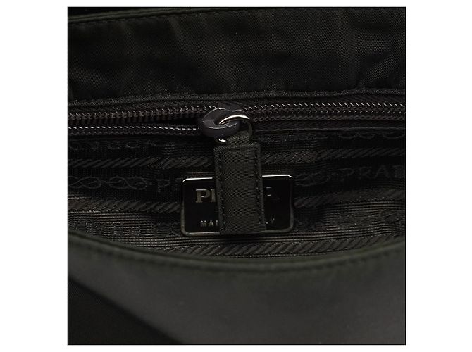 Prada Borsa a tracolla B9231 Dark Green Tessuto Spazzolato - vista 13