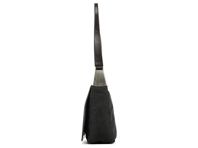 Prada Borsa a tracolla B9231 Dark Green Tessuto Spazzolato - vista 2
