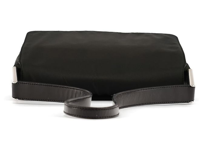 Prada Borsa a tracolla B9231 Dark Green Tessuto Spazzolato - vista 4