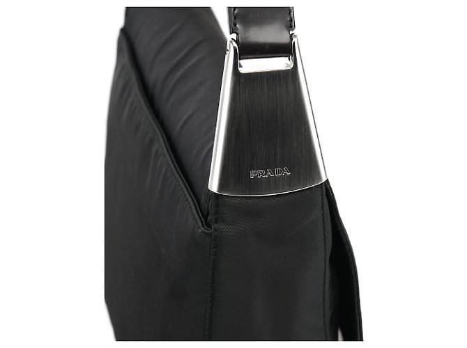Prada Borsa a tracolla B9231 Dark Green Tessuto Spazzolato - vista 6