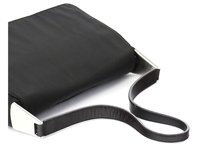 Prada Borsa a tracolla B9231 Dark Green Tessuto Spazzolato - vista 9