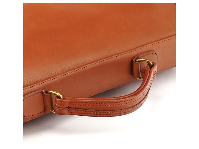 Coach Borsa Briefcase Colebrooke Turnlock in pelle Tan 5181 - vista 11