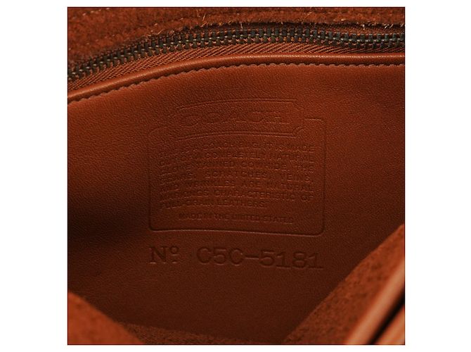 Coach Borsa Briefcase Colebrooke Turnlock in pelle Tan 5181 - vista 12