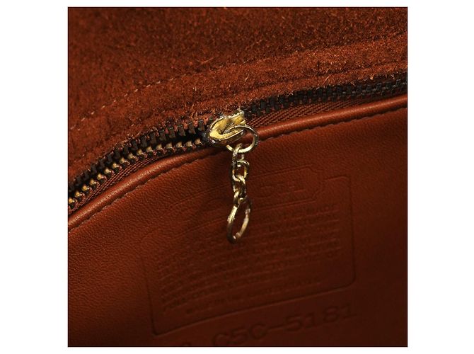 Coach Borsa Briefcase Colebrooke Turnlock in pelle Tan 5181 - vista 13