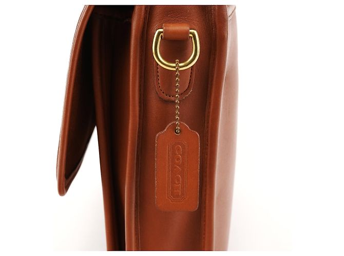 Coach Borsa Briefcase Colebrooke Turnlock in pelle Tan 5181 - vista 7