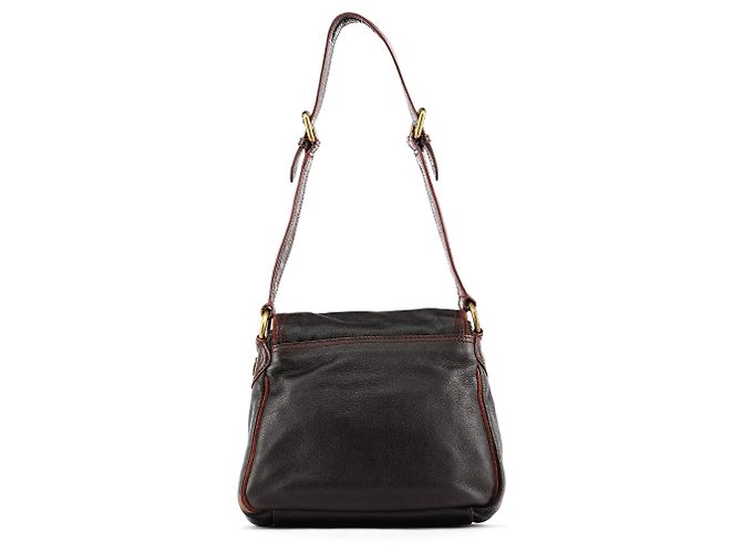 Marc by Marc Jacobs Borsa crossbody con tasche in pelle marrone scuro - vista 3