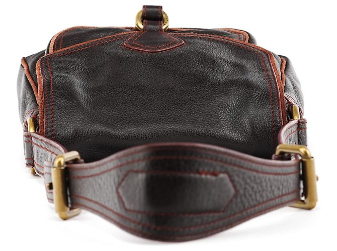 Marc by Marc Jacobs Borsa crossbody con tasche in pelle marrone scuro - vista 4