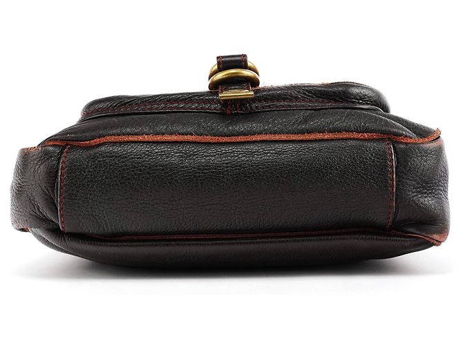 Marc by Marc Jacobs Borsa crossbody con tasche in pelle marrone scuro - vista 5