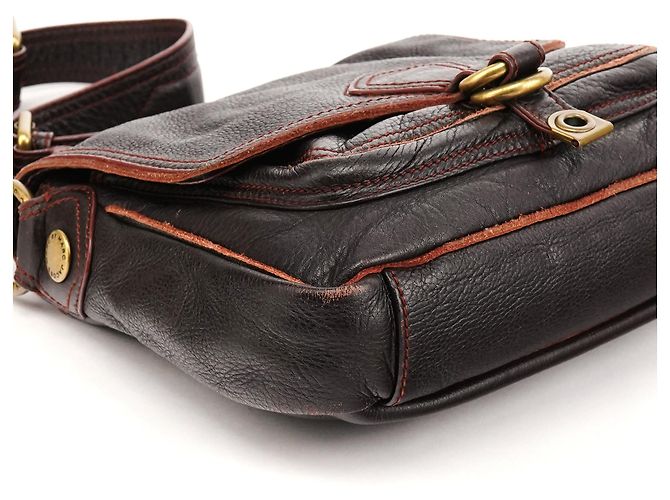 Marc by Marc Jacobs Borsa crossbody con tasche in pelle marrone scuro - vista 7