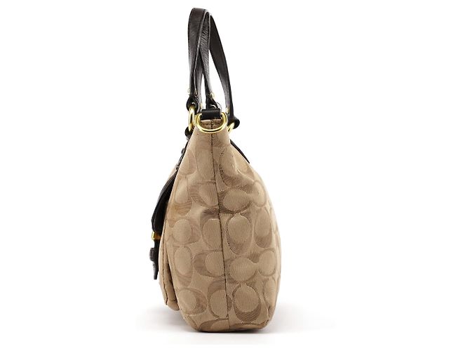 Coach Borsa Soho 2-Way in tela Signature Beige Brown - vista 2