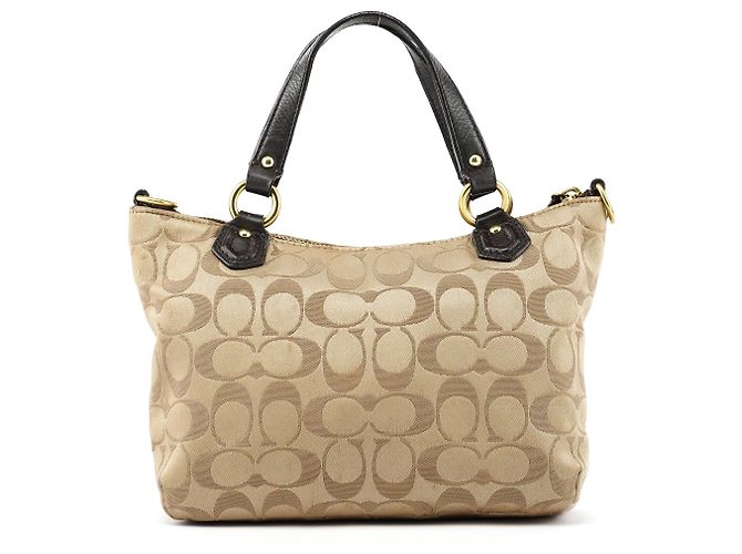 Coach Borsa Soho 2-Way in tela Signature Beige Brown - vista 3
