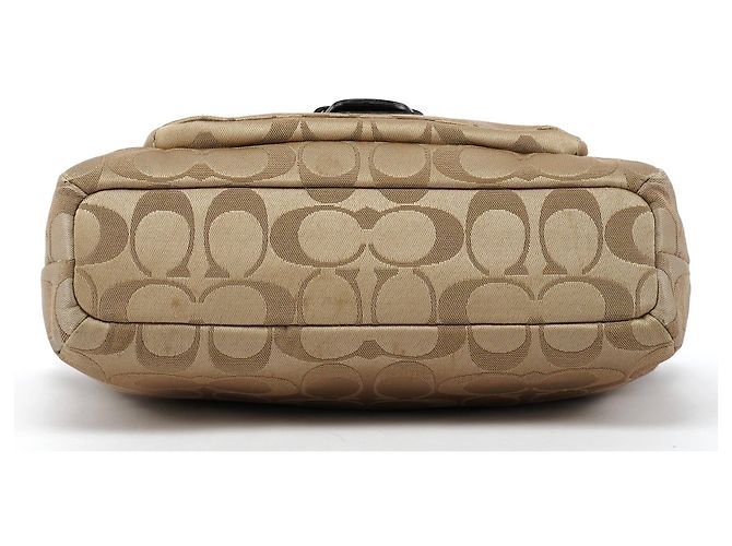 Coach Borsa Soho 2-Way in tela Signature Beige Brown - vista 5