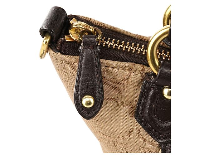 Coach Borsa Soho 2-Way in tela Signature Beige Brown - vista 7