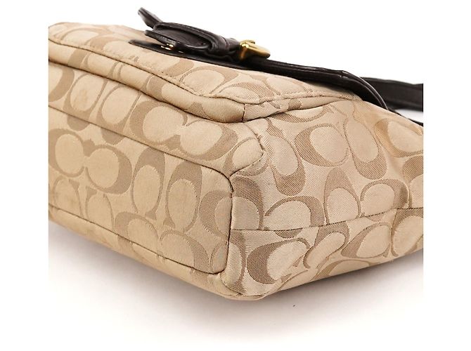 Coach Borsa Soho 2-Way in tela Signature Beige Brown - vista 9