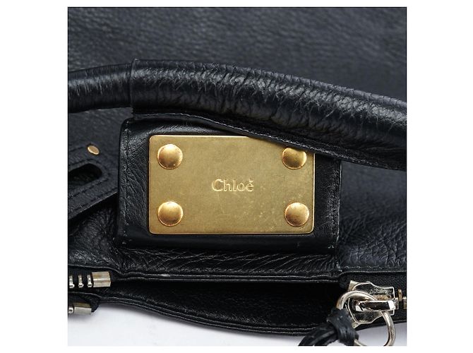 Chloé Borsa a tracolla Paddington in lambskin nero - vista 12