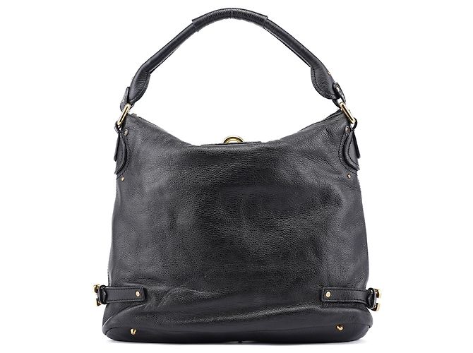 Chloé Borsa a tracolla Paddington in lambskin nero - vista 3