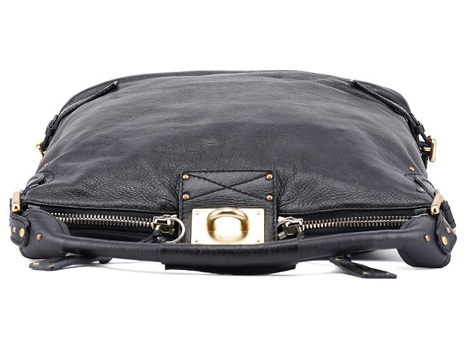 Chloé Borsa a tracolla Paddington in lambskin nero - vista 4