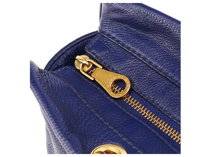 Marc by Marc Jacobs Borsa Bowling Classic 2-Way in pelle blu - vista 10