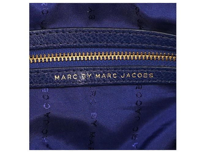 Marc by Marc Jacobs Borsa Bowling Classic 2-Way in pelle blu - vista 11