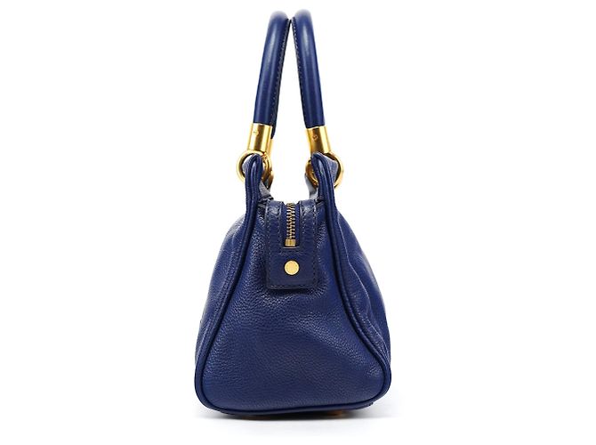 Marc by Marc Jacobs Borsa Bowling Classic 2-Way in pelle blu - vista 2