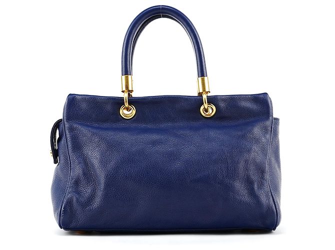 Marc by Marc Jacobs Borsa Bowling Classic 2-Way in pelle blu - vista 3