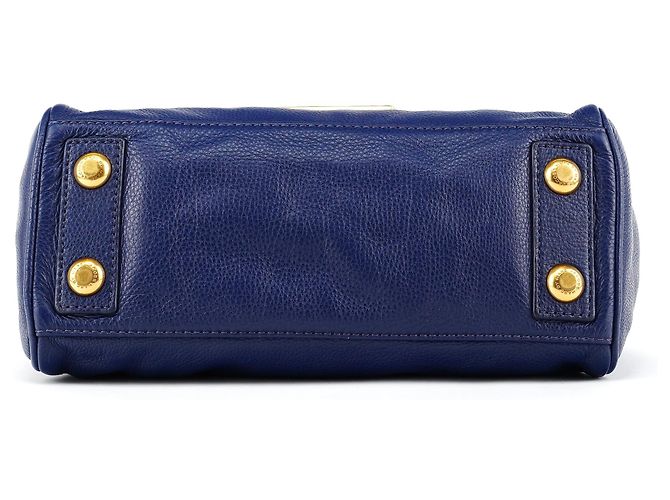 Marc by Marc Jacobs Borsa Bowling Classic 2-Way in pelle blu - vista 5