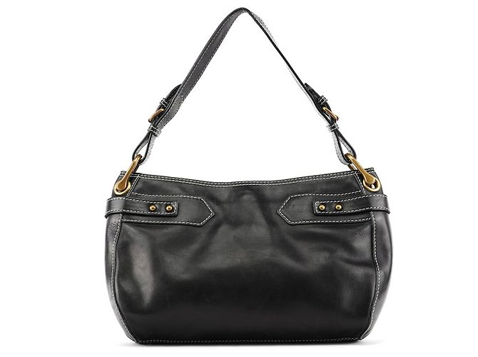 Marc Jacobs Borsa a tracolla in pelle nera con chiusura turnlock - vista 3