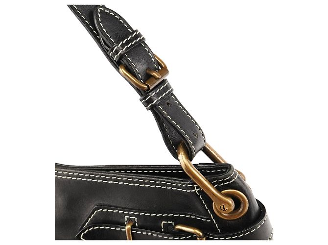 Marc Jacobs Borsa a tracolla in pelle nera con chiusura turnlock - vista 6