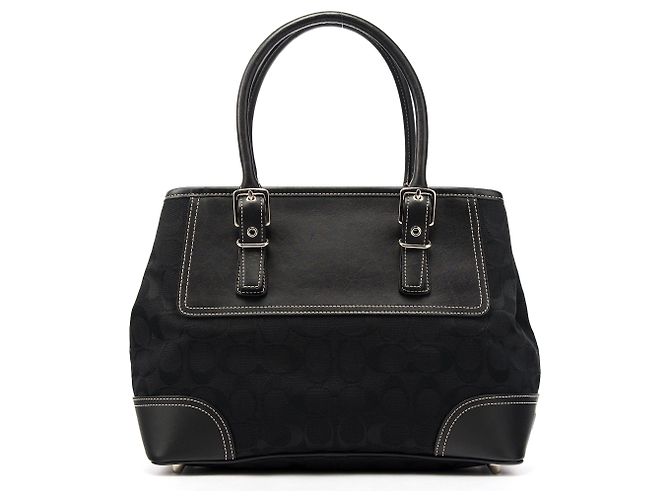 Coach Borsa Tote 6366 Black Signature Soho Tote Bag - vista 3