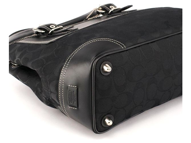 Coach Borsa Tote 6366 Black Signature Soho Tote Bag - vista 6