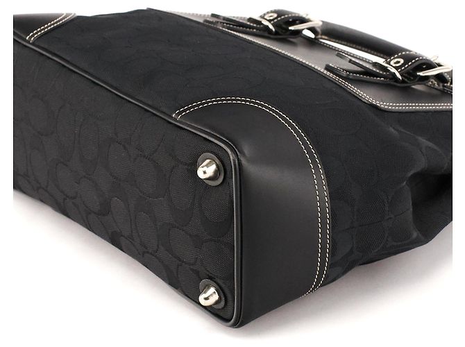 Coach Borsa Tote 6366 Black Signature Soho Tote Bag - vista 7
