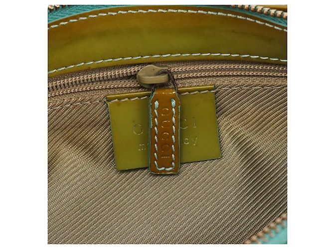 Gucci 001 4152 Borsa a Tracolla GG Azzurro e Giallo - vista 11
