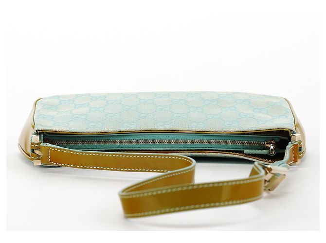 Gucci 001 4152 Borsa a Tracolla GG Azzurro e Giallo - vista 4