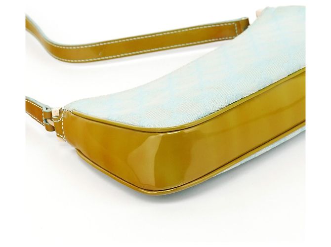 Gucci 001 4152 Borsa a Tracolla GG Azzurro e Giallo - vista 7