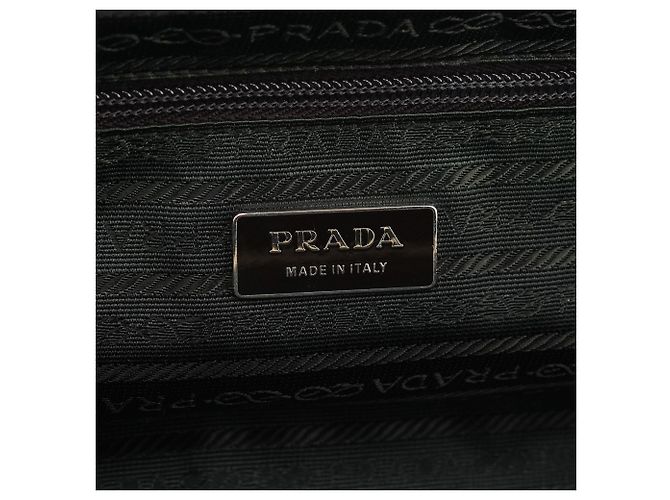 Prada Borsa a tracolla con struttura in tela marrone e beige Autunno 2000 - vista 12