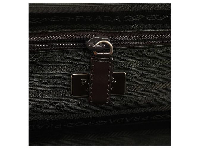 Prada Borsa a tracolla con struttura in tela marrone e beige Autunno 2000 - vista 13