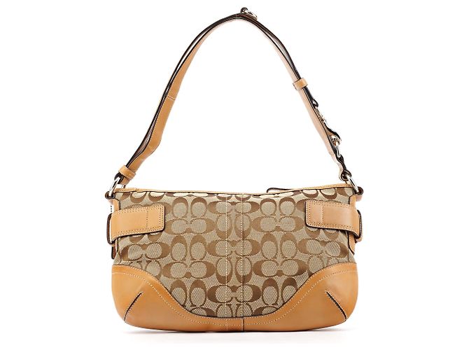 Coach F07077 Beige Tan Signature Soho 2-Way Bag - vista 3