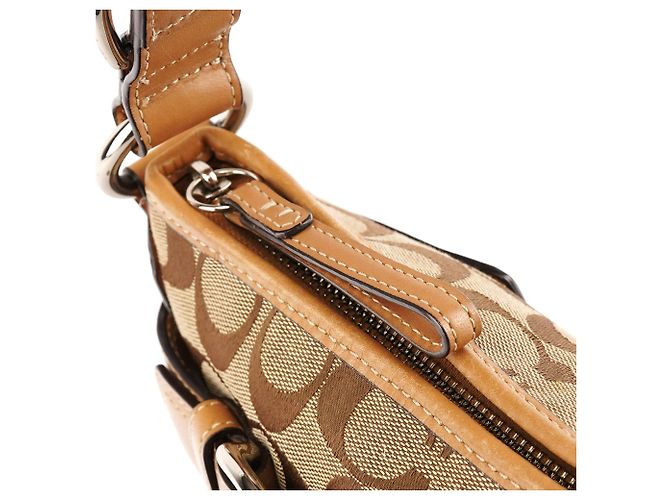 Coach F07077 Beige Tan Signature Soho 2-Way Bag - vista 7