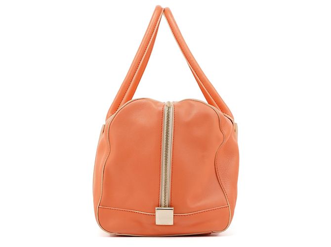 Chloé Borsa Boston Madeleine in pelle arancione - vista 2