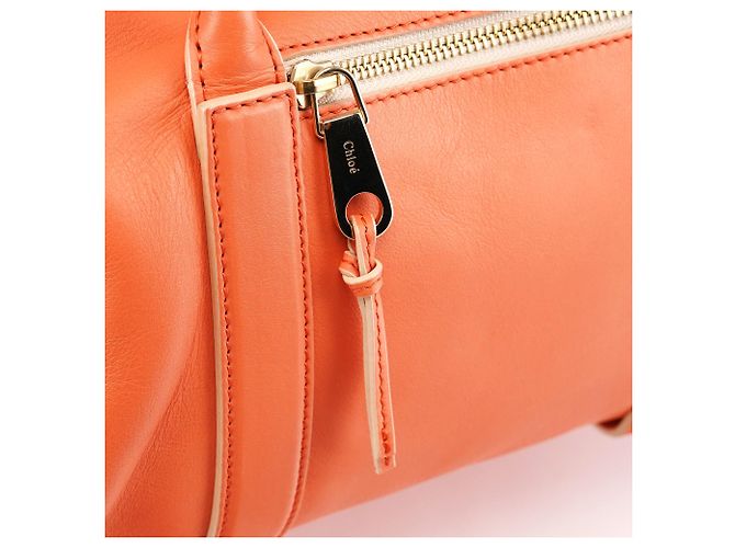 Chloé Borsa Boston Madeleine in pelle arancione - vista 6