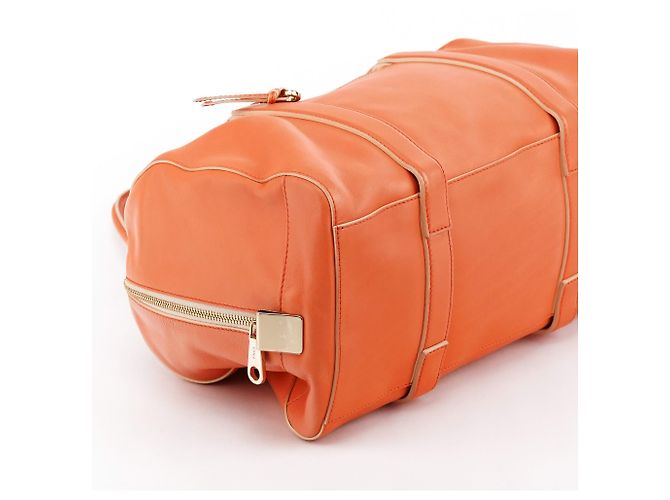 Chloé Borsa Boston Madeleine in pelle arancione - vista 7