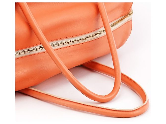 Chloé Borsa Boston Madeleine in pelle arancione - vista 9
