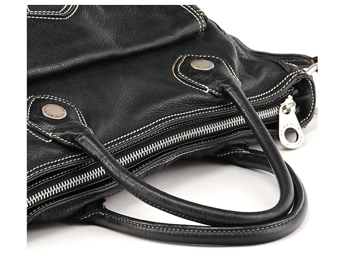 Marc by Marc Jacobs Borsa 2-Way con tasca in pelle nera - vista 11