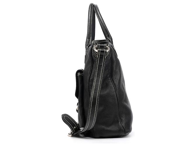 Marc by Marc Jacobs Borsa 2-Way con tasca in pelle nera - vista 2