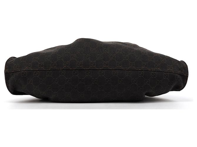 Gucci 76554 Borsa a mano arricciata in canvas GG marrone - vista 5