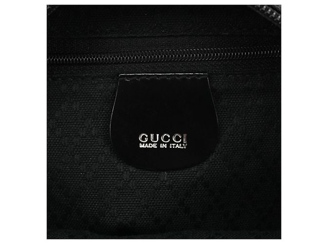 Bamboo Gucci Borsa a spalla in nylon nero con bambù - vista 10