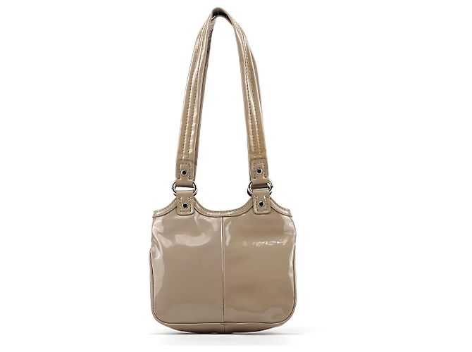 Marc by Marc Jacobs Borsa tote multi-tasche in pelle verniciata Greige - vista 3