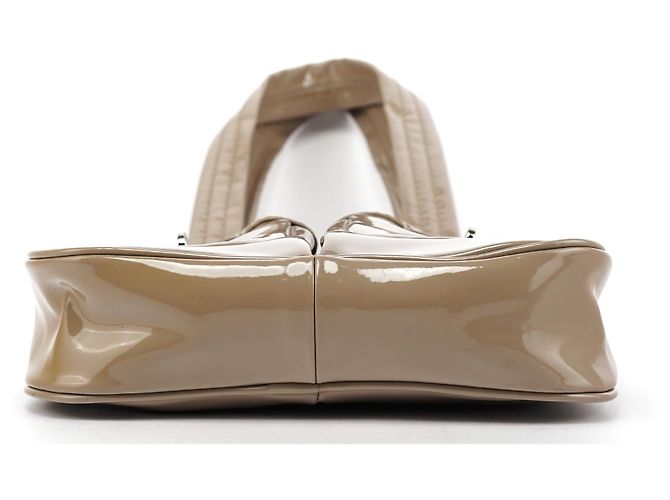 Marc by Marc Jacobs Borsa tote multi-tasche in pelle verniciata Greige - vista 5