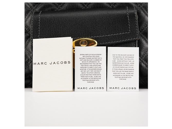 Marc Jacobs Saco Tote Venetia em pele acolchoada preta - vista 10